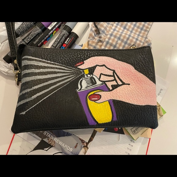 Pop Art wristlet/ Clutch ….HAND MADE… ONE OF A  KIND!! - Picture 2 of 5